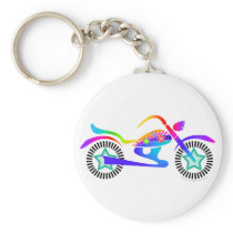 Pop Art MOTORCYCLE Keychain