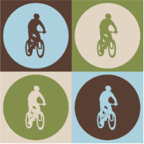 Pop Art Mountain Biking Photo Cut Out