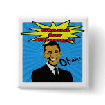 Pop Art Obama Button