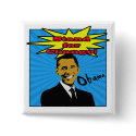 Pop Art Obama Button