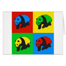Pop Art Panda Greeting Card