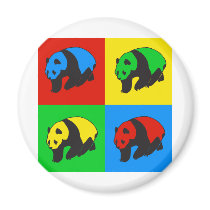 Pop Art Panda Magnet