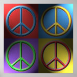 Pop Art Peace Sign Poster posters