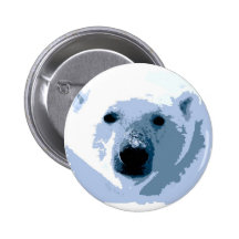 Pop Art Polar Bear Pins