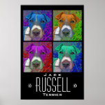 Pop Art Quad Jack Russell Terrier Posters
