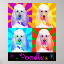 Pop Art Quad Miniature Poodle Posters