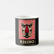 Pop Art Rhinoceros Mugs
