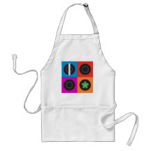 Pop Art Roller Derby Symbols Apron