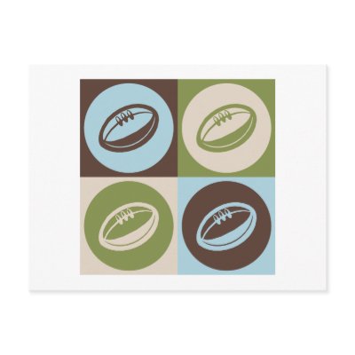 Pop Art Rugby Postcard