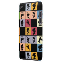 Pop Art Skateboarders Collage Barely There iPod Cases