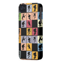 Pop Art Skateboarders Collage iPhone 4 Case