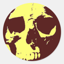 Pop Art Skull Sticker