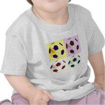 Pop Art Soccer Balls Tee Shirt