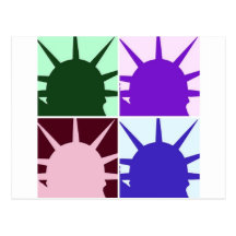 Pop Art Statue of Liberty Postcard
