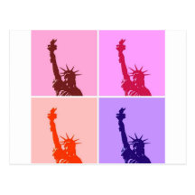 Pop Art Style Statue of Liberty Post Card