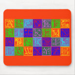 Pop Art Vintage Decorative Alphabet mousepads