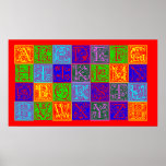 Pop Art Vintage Decorative Alphabet posters