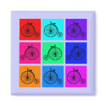 Pop Art Vintage Two Wheeler Bike Apparel magnets