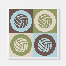 Pop Art Volleyball Magnets