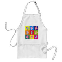 Pop Art White Rabbit Apron