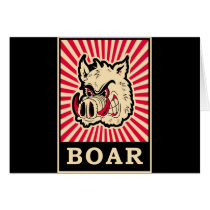 Pop Art Wild Boar Greeting Card