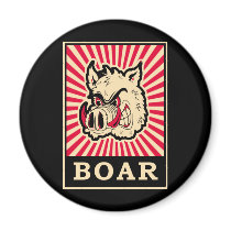 Pop Art Wild Boar Magnet