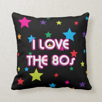 Pop Culture Retro I love the 80s Throw Pillow