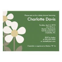 POP Daisy Daisies 5x7 Baby Shower Invitation