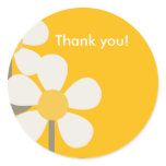 POP DAISY Yellow  Customisable Favour Sticker