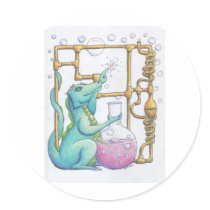 Pop Dragon Round Stickers