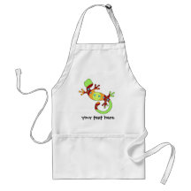pop gecko orange apron