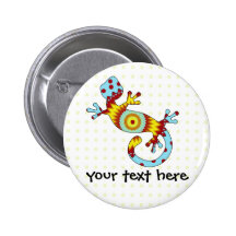 pop gecko sunburst pinback button