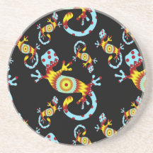 pop geckos drink coaster