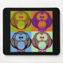 Pop Goes the Owl Mousemats