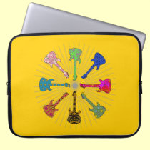 POP GUITARS CIRCLE laptop sleeves