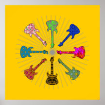POP GUITARS CIRCLE PRINT