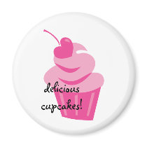 Pop Heart Cupcake Refrigerator Magnet