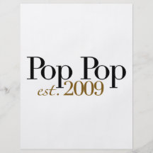 Pop Pop Est. 2009 Full Colour Flyer