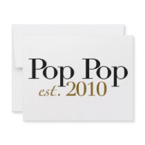 Pop Pop Est 2010 Personalized Announcement