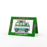 Pop Top Camper RV Trailer Holiday Wish cards