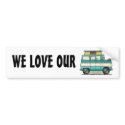 Pop Top Van Camper bumper stickers