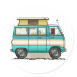 Pop Top Van Camper stickers