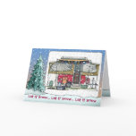 Pop Up Camper Trailer Holiday Cards