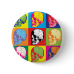 Popart skulls buttons