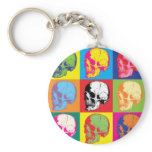 Popart skulls keychains