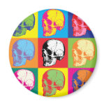 Popart skulls magnets