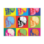 Popart skulls postcards