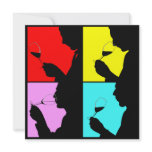 PopArt Wine Tasting Silhouette 4 Steps Invitation