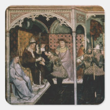 Pope and Emperor, c.1408-1410 Square Sticker
