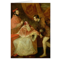 Pope Paul III  and his Nephews, 1545 Cards